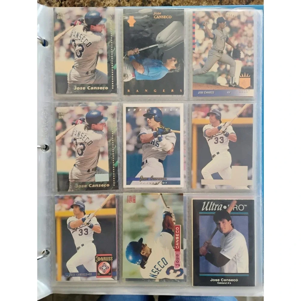 90's Baseball Card Lot 300+ Topps DonRuss Score Select Jose Conseco And More
